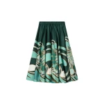 La DoubleJ Ballerina Skirt in Blooming Tulip Placée Dark Green