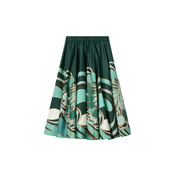 La DoubleJ Ballerina Skirt in Blooming Tulip Placée Dark Green