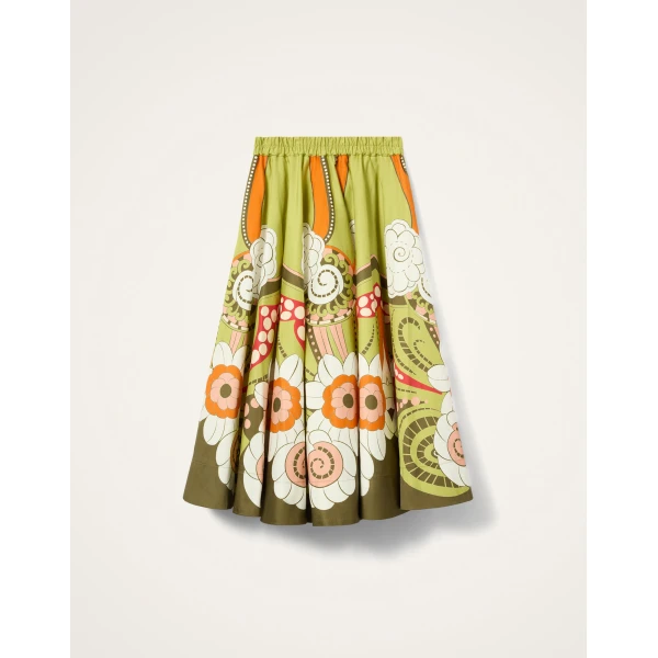 La DoubleJ Ballerina Skirt in Dragonfly Placée Green, view 5