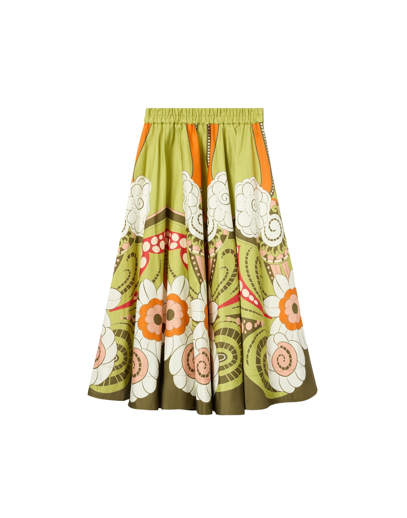 La DoubleJ Ballerina Skirt in Dragonfly Placée Green - Skirts - Milanese Maximalist Fashion at Luxury Shoes 
