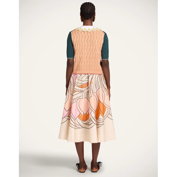La DoubleJ Ballerina Skirt in Tulip Placée Pale Pink, view 3