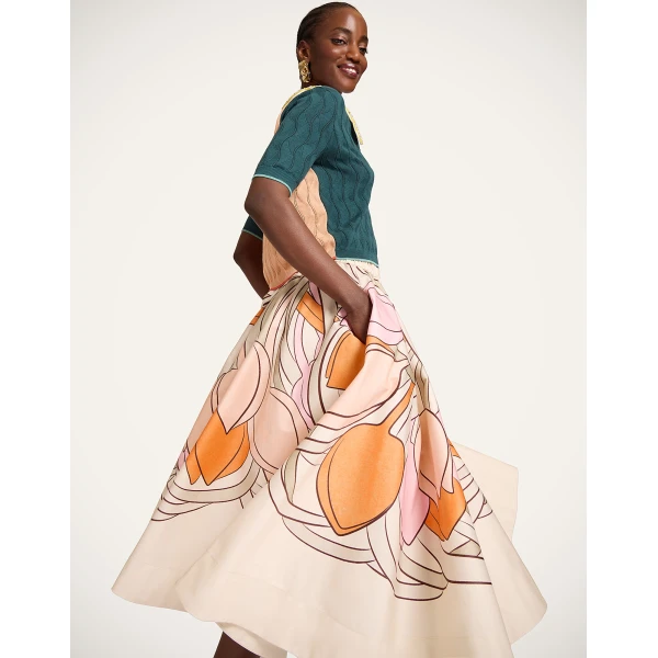 La DoubleJ Ballerina Skirt in Tulip Placée Pale Pink, view 6