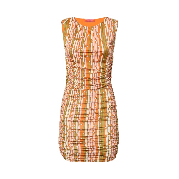 La DoubleJ Bandage Mini Dress in Smarties Orange - Dresses - Milanese Maximalist Fashion at Luxury Shoes 