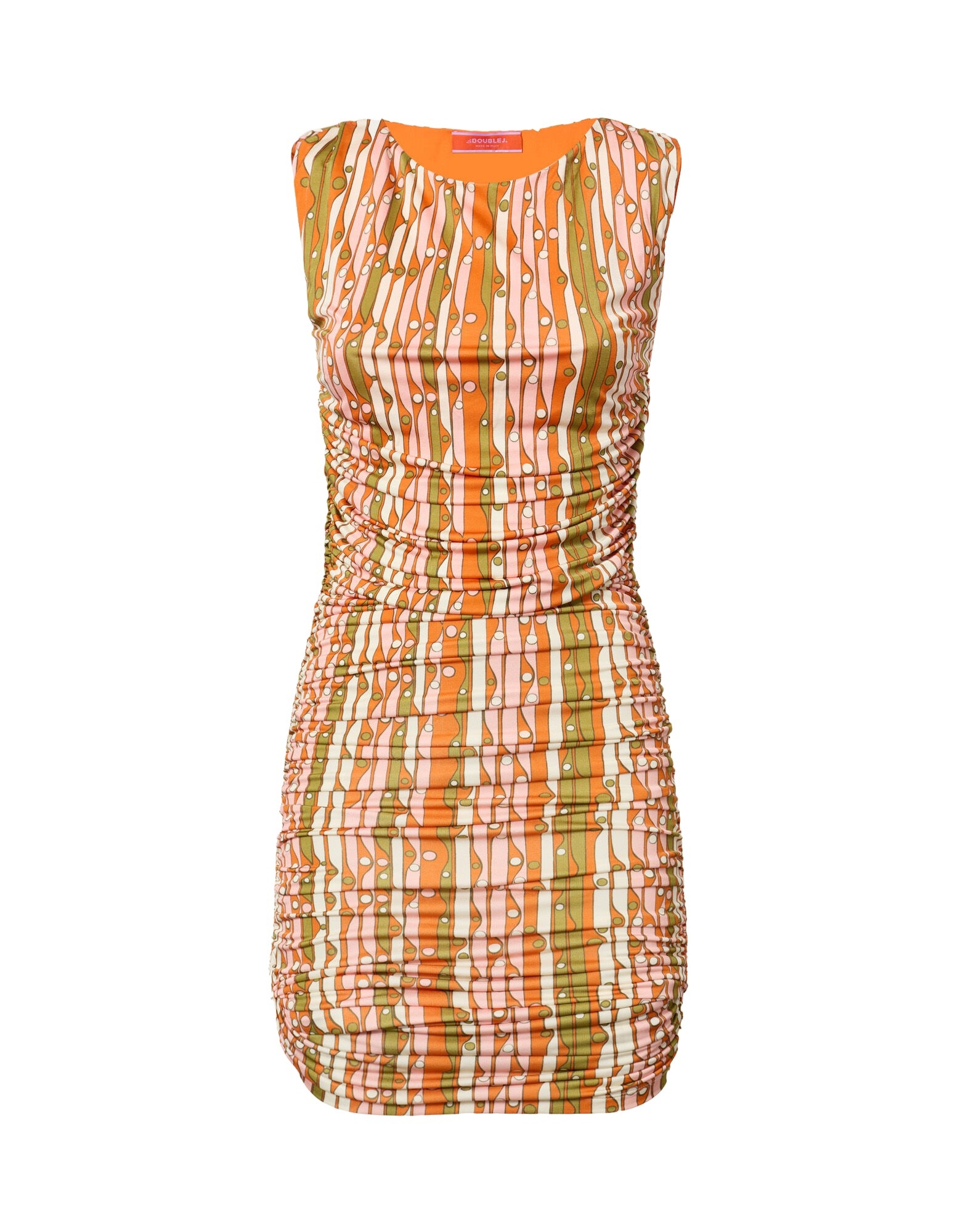 La DoubleJ Bandage Mini Dress in Smarties Orange - Dresses - Milanese Maximalist Fashion at Luxury Shoes 