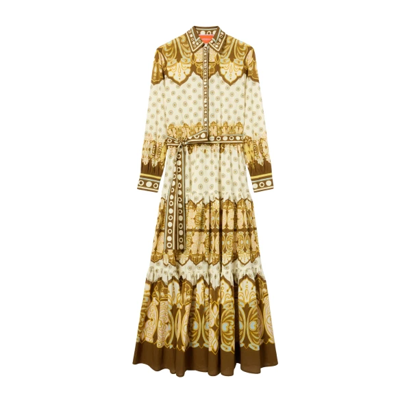La DoubleJ Bellini Dress in Cocoon Placée Brown