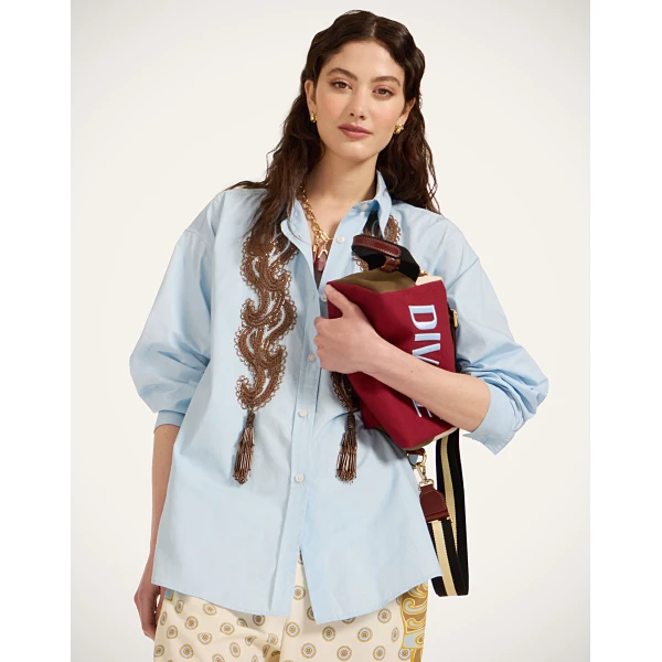 La DoubleJ Better Than Your Boyfriend’s Shirt in Solid Light Blue, view 4