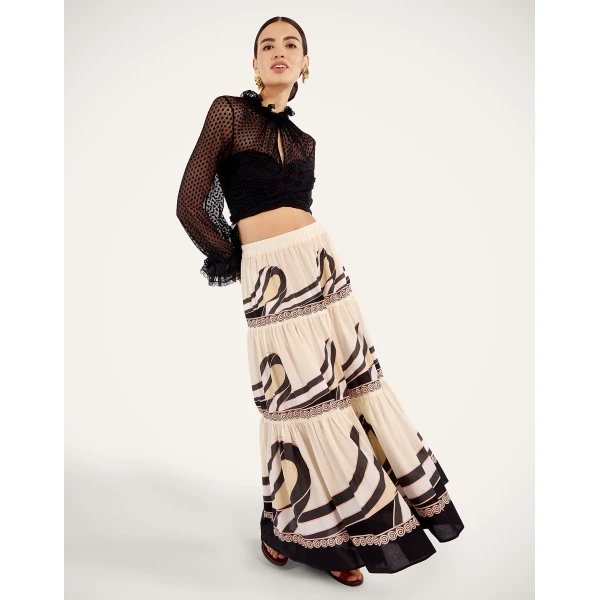La DoubleJ Big Skirt in Ambrosia Placée Pale Pink, view 4