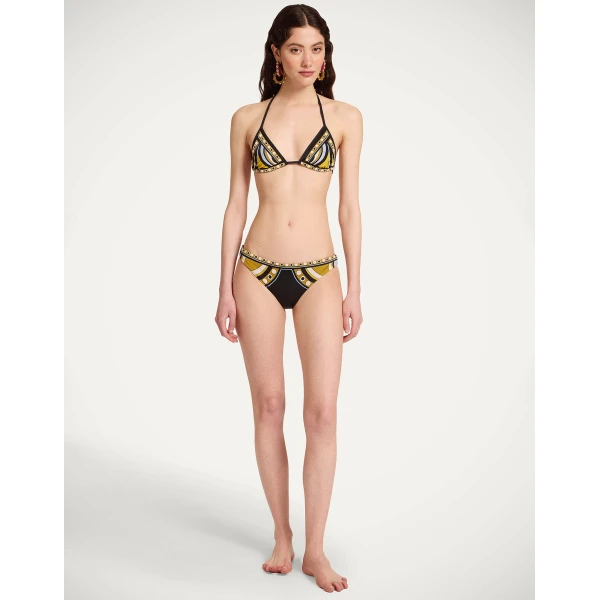 La DoubleJ Bikini Bottom in Sanctuary Placée Black, view 2