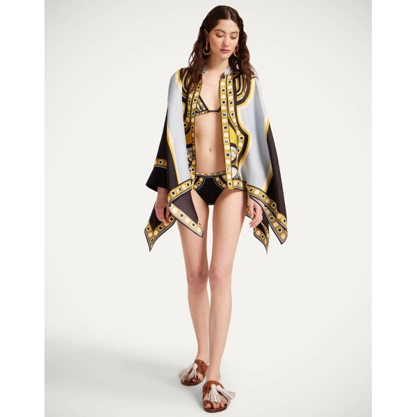 La DoubleJ Bikini Bottom in Sanctuary Placée Black, view 4