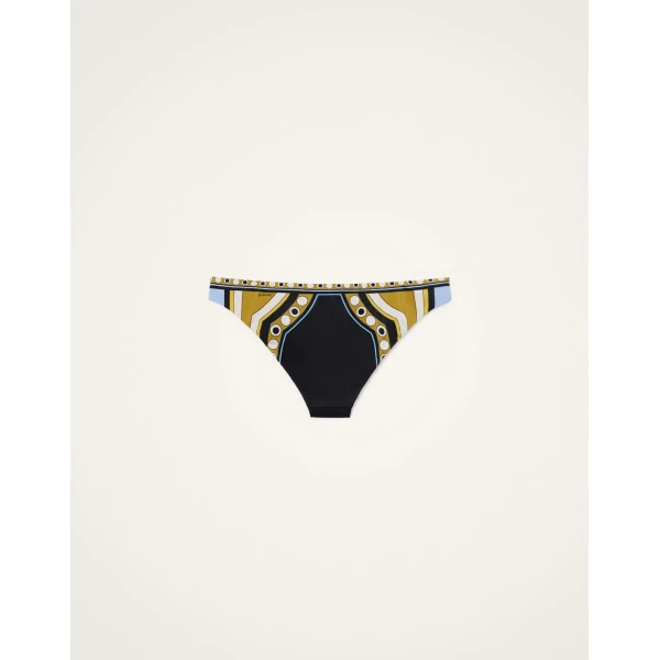 La DoubleJ Bikini Bottom in Sanctuary Placée Black, view 5