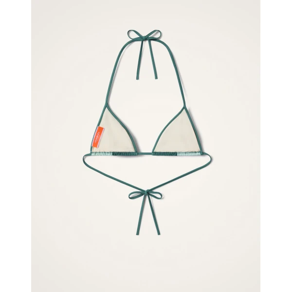 La DoubleJ Bikini Top in Blooming Tulip Placée Mint, view 5