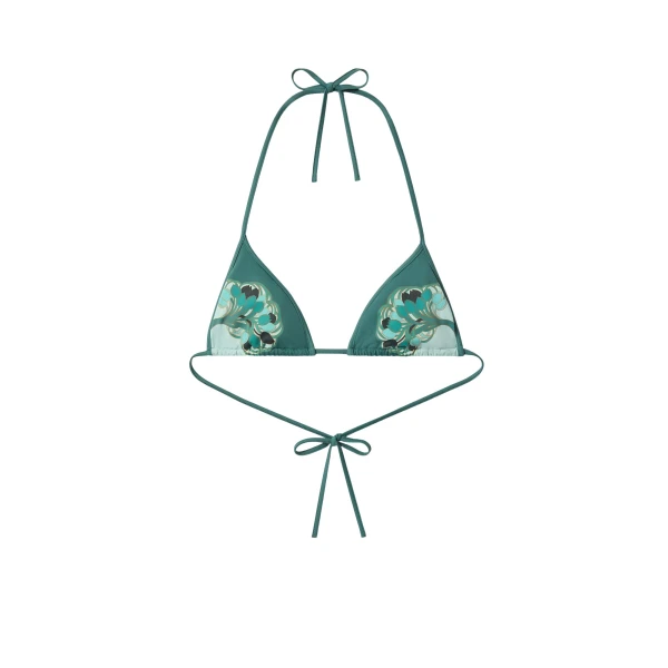 La DoubleJ Bikini Top in Blooming Tulip Placée Mint