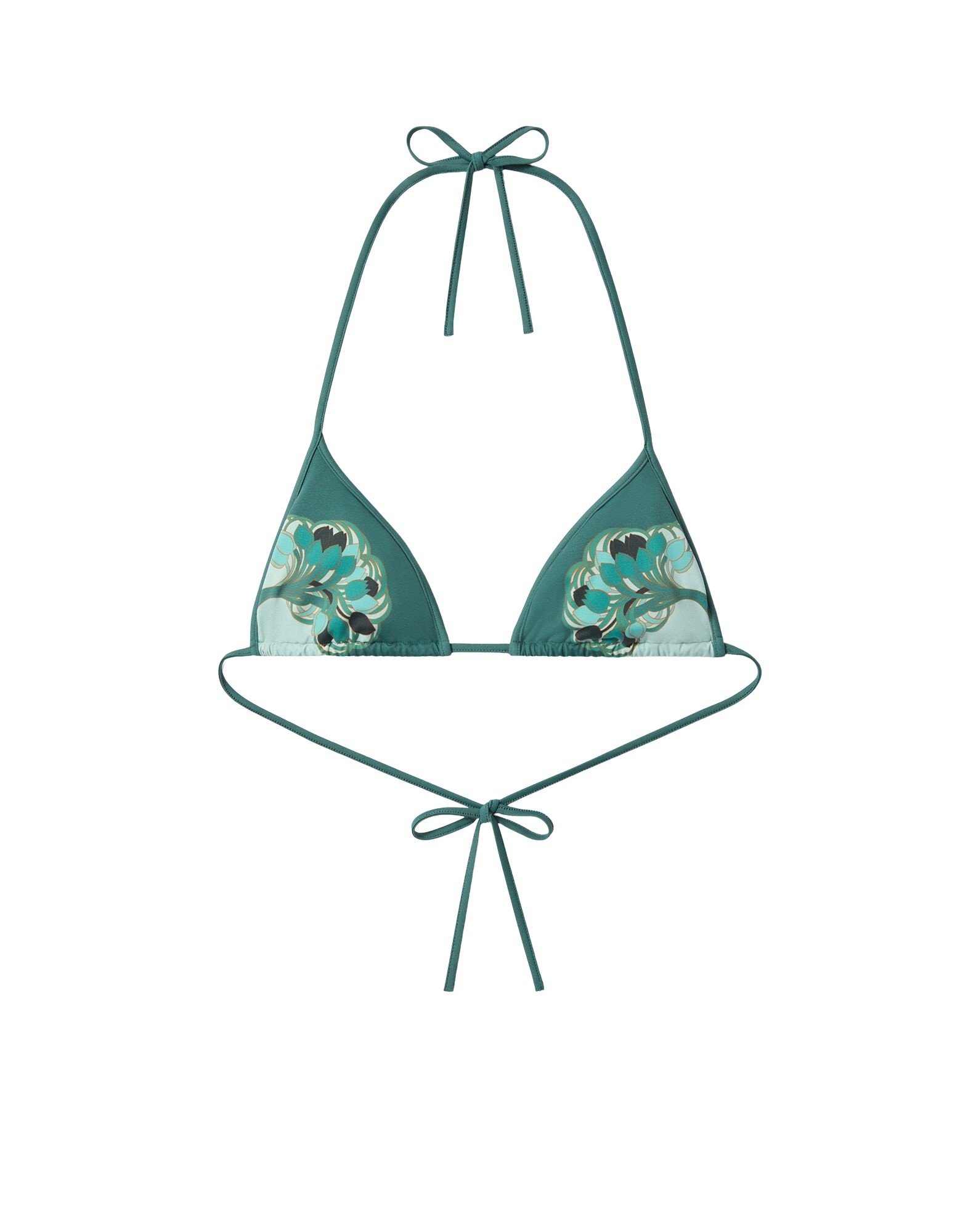 La DoubleJ Bikini Top in Blooming Tulip Placée Mint