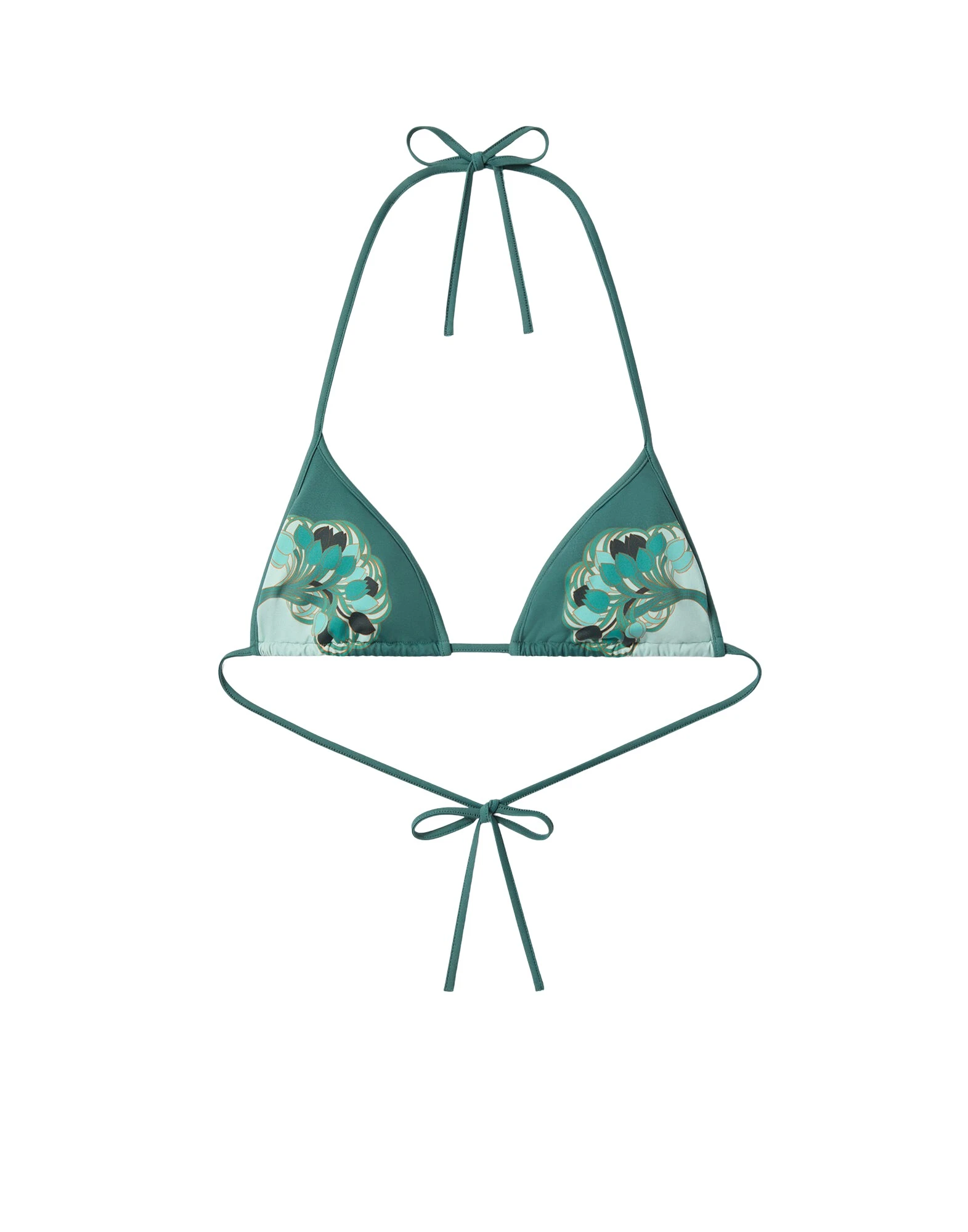 La DoubleJ Bikini Top in Blooming Tulip Placée Mint
