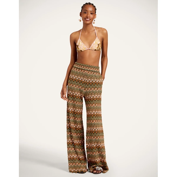 La DoubleJ Bikini Top in Cocoon Placée Pink, view 5