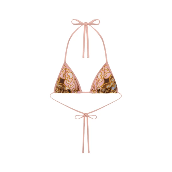 La DoubleJ Bikini Top in Cocoon Placée Pink