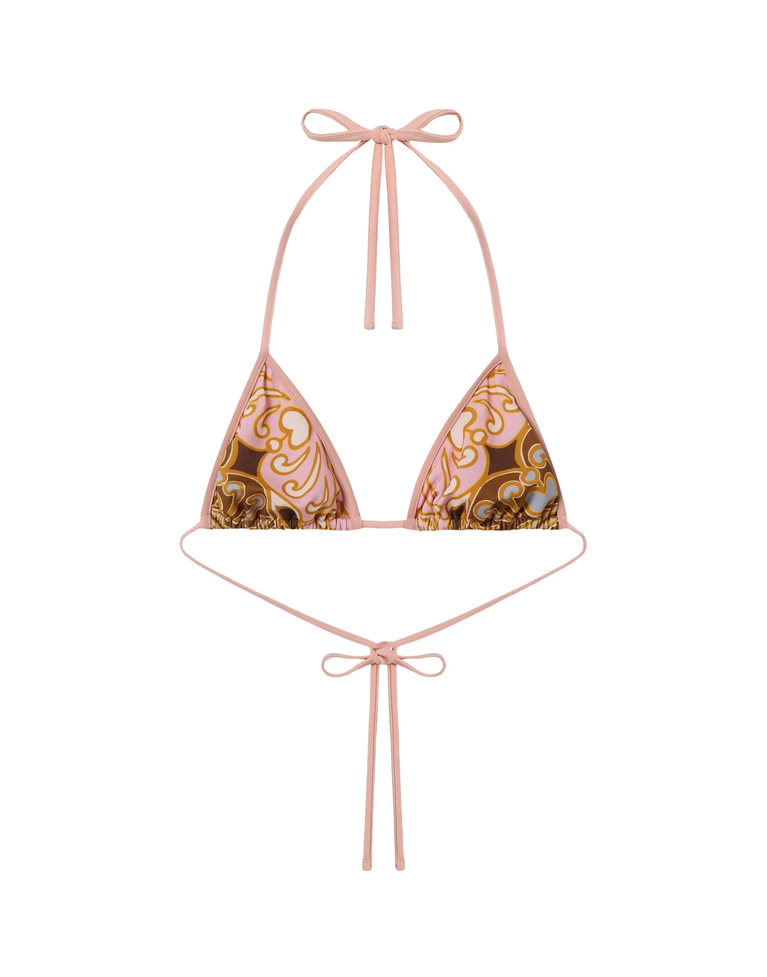 La DoubleJ Bikini Top in Cocoon Placée Pink