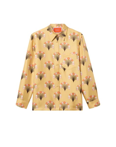 La DoubleJ Boy Shirt in Florette Yellow - Tops - Milanese Maximalist Fashion at Luxury Shoes 