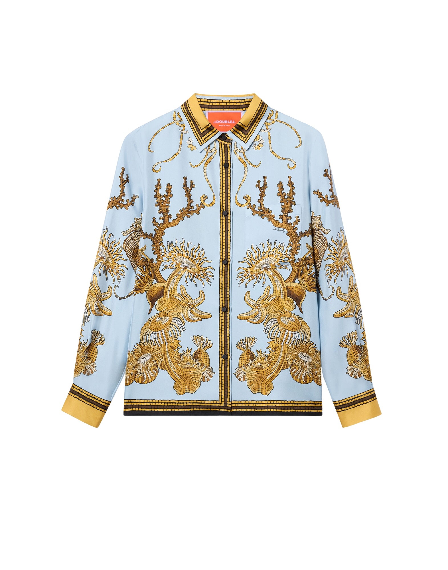 La DoubleJ Boy Shirt in Oceania Placée Light Blue