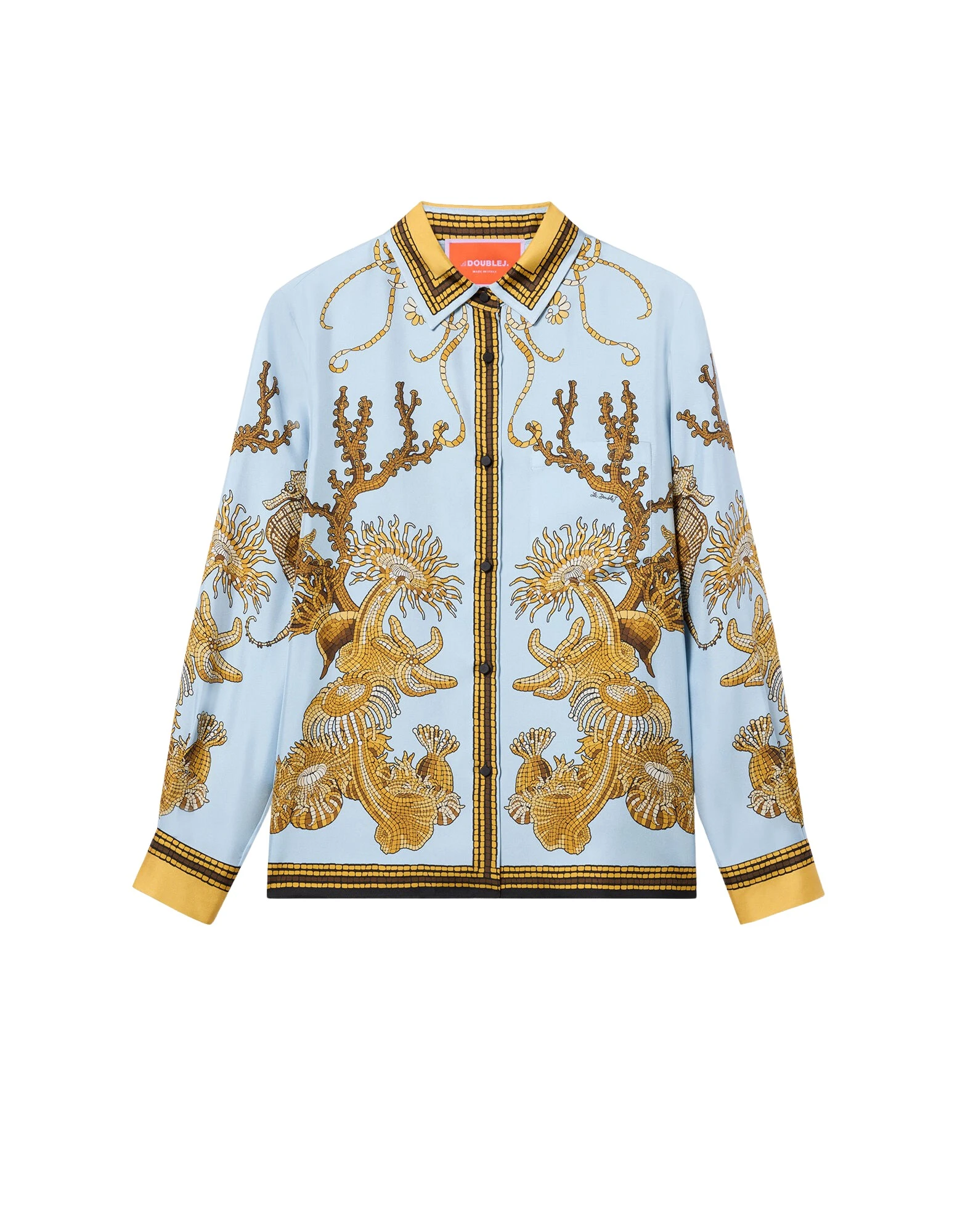 La DoubleJ Boy Shirt in Oceania Placée Light Blue