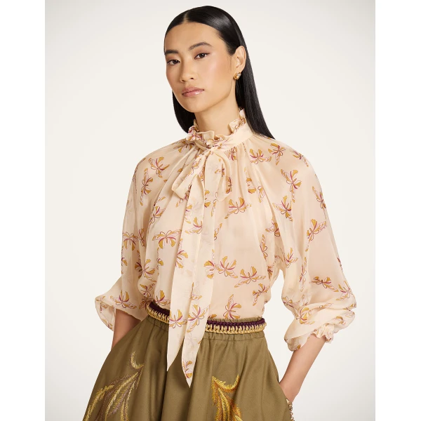 La DoubleJ Cerere Blouse in Farfalla Buttercream, view 2