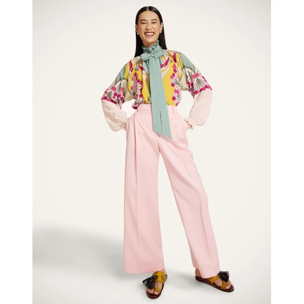 La DoubleJ Cerere Blouse in Florette Placée Fuchsia, view 6