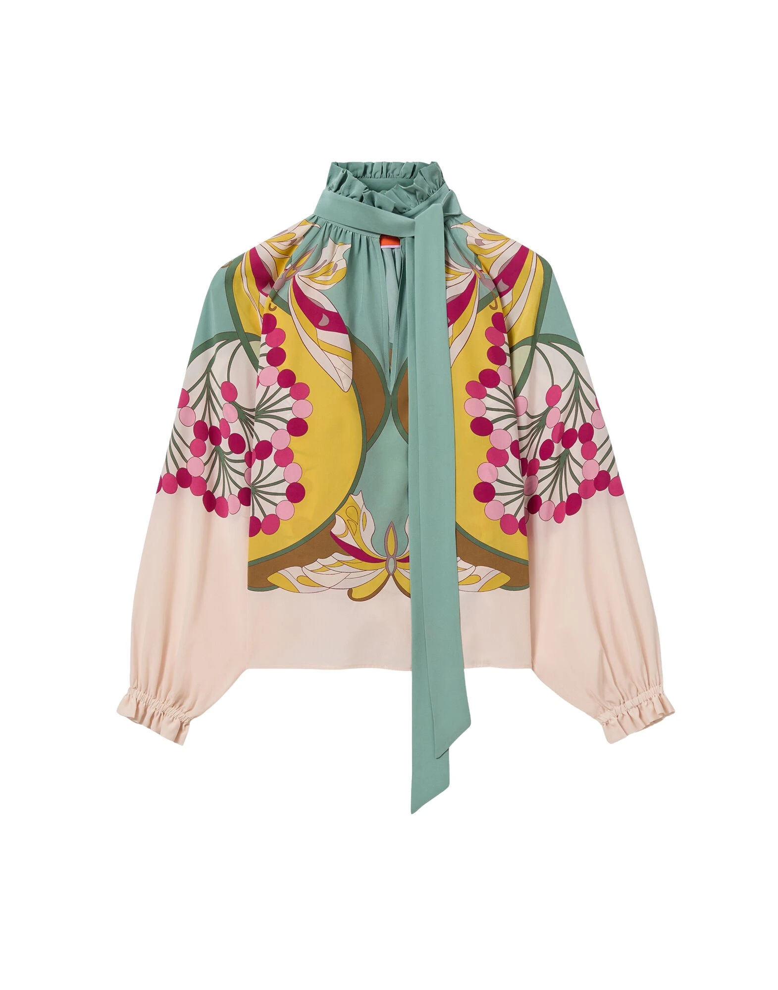 La DoubleJ Cerere Blouse in Florette Placée Fuchsia
