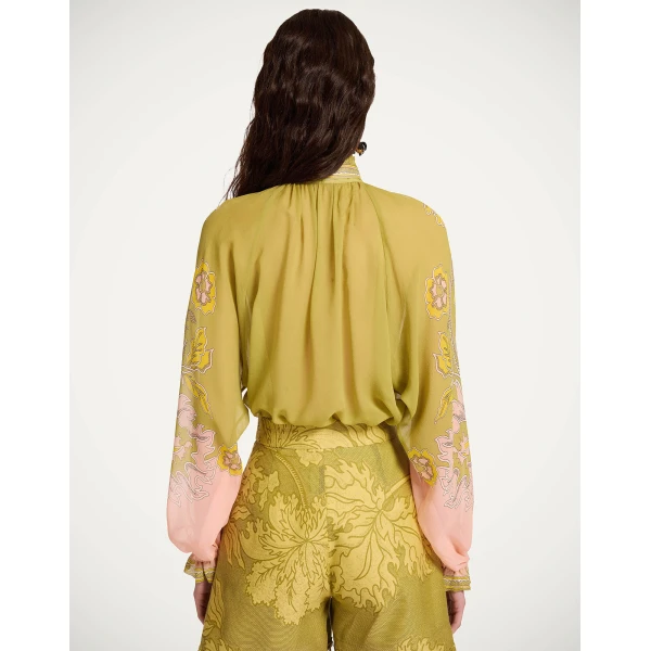 La DoubleJ Cerere Blouse in Swathe Placée Green, view 3