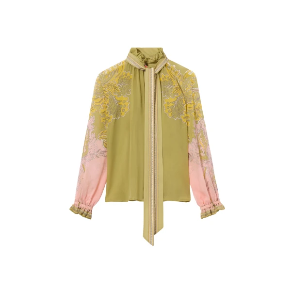 La DoubleJ Cerere Blouse in Swathe Placée Green