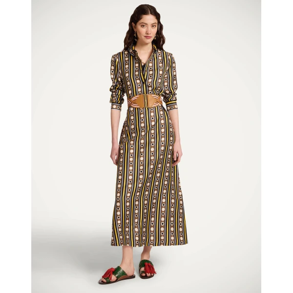 La DoubleJ Chemise Swing Dress in Sanctuary Brown, view 2