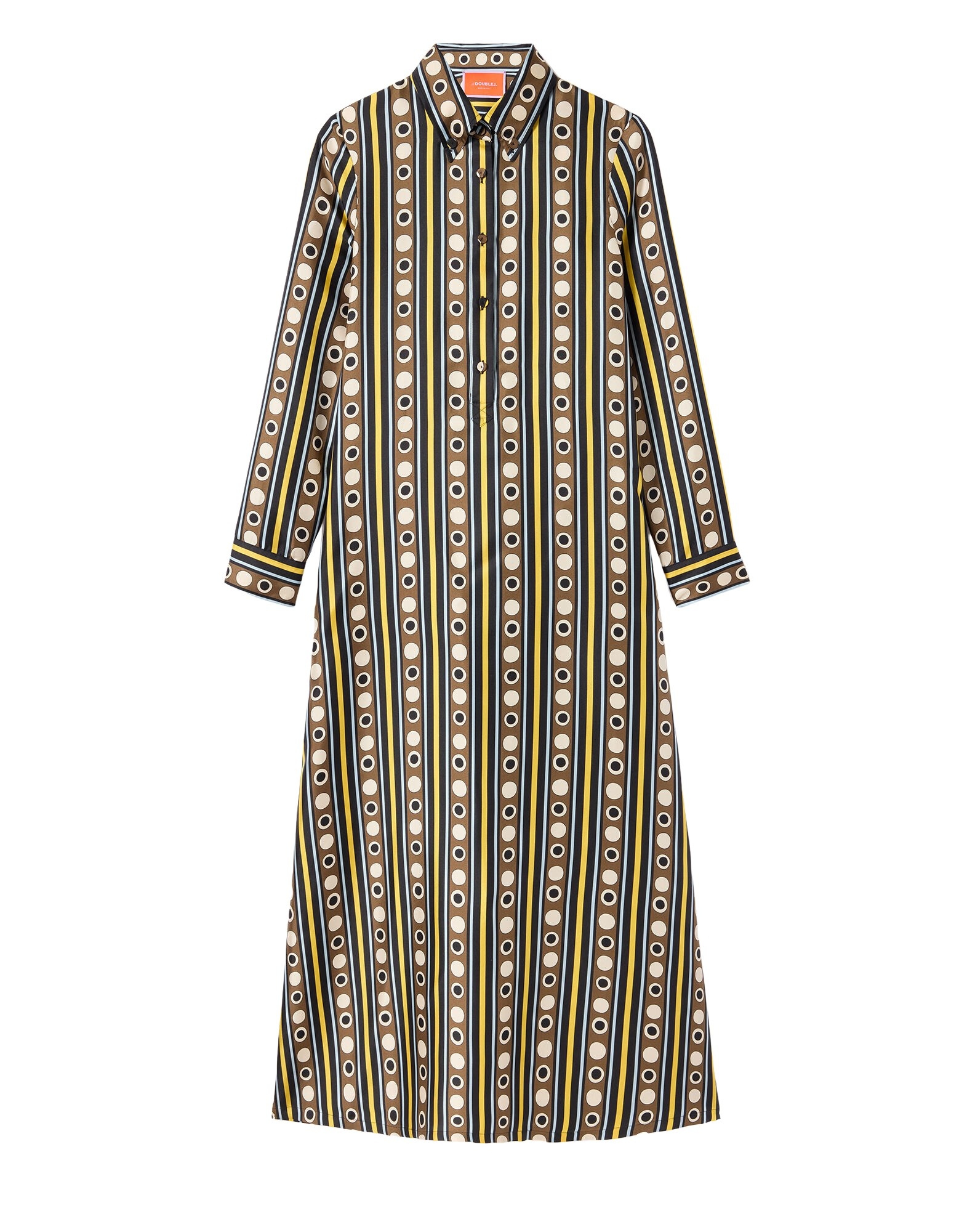 La DoubleJ Chemise Swing Dress in Sanctuary Brown - Dresses - Milanese Maximalist Fashion at Luxury Shoes 