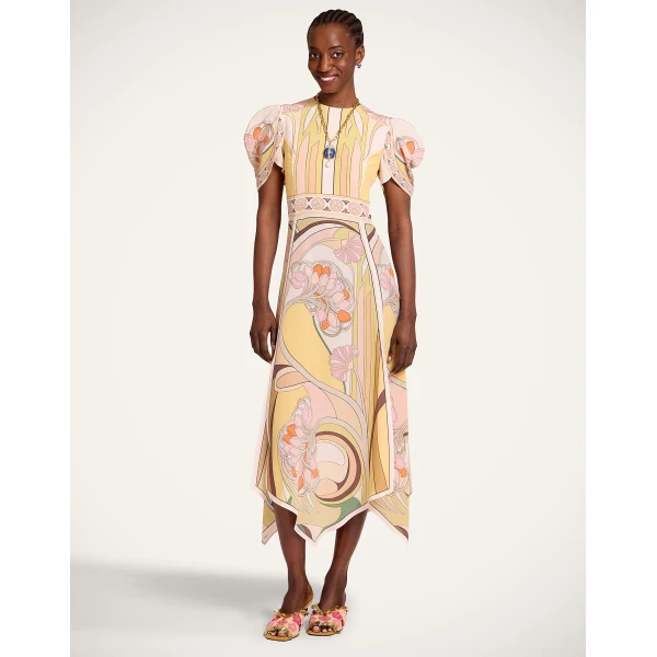 La DoubleJ Cherie Scarf Dress in Tulip Placée Pale Pink, view 2