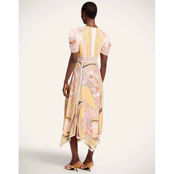 La DoubleJ Cherie Scarf Dress in Tulip Placée Pale Pink, view 3