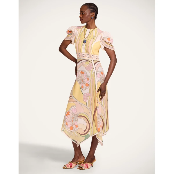 La DoubleJ Cherie Scarf Dress in Tulip Placée Pale Pink, view 4