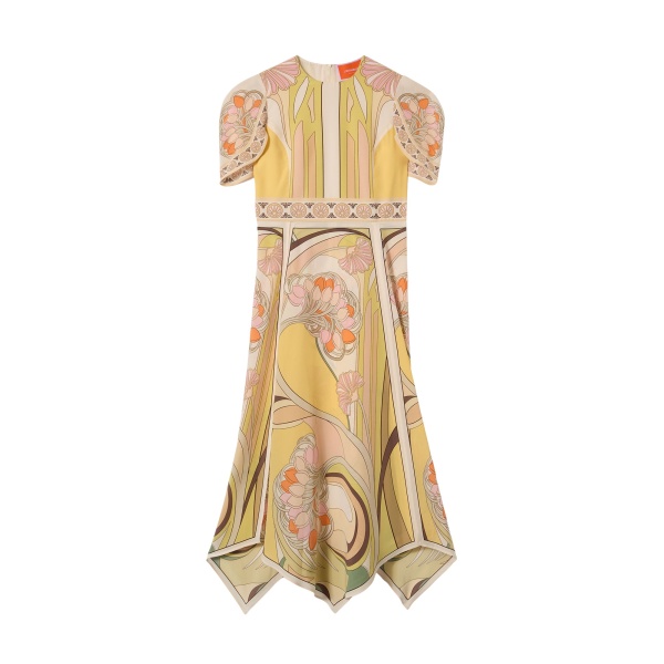 La DoubleJ Cherie Scarf Dress in Tulip Placée Pale Pink - Dresses - Milanese Maximalist Fashion at Luxury Shoes 