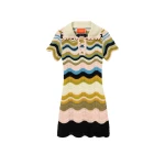 La-DoubleJ-Chevron-Mini-Dress-in-Multicolor-Geen-Pink11279_nobg La DoubleJ Chevron Mini Dress in Multicolor Geen & Pink