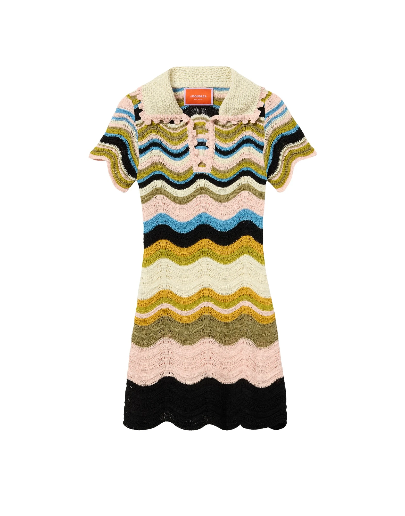 La-DoubleJ-Chevron-Mini-Dress-in-Multicolor-Geen-Pink11279_nobg La DoubleJ Chevron Mini Dress in Multicolor Geen & Pink