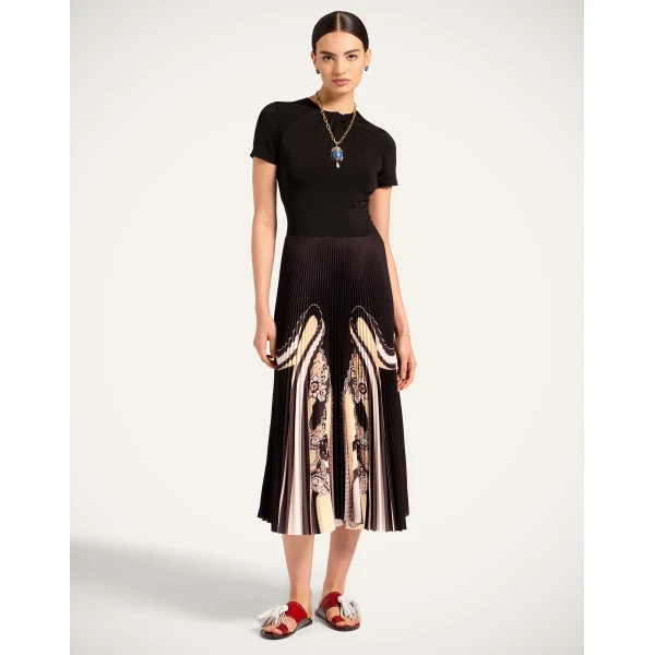 La DoubleJ Chignon Dress in Ambrosia Placée Black, view 4