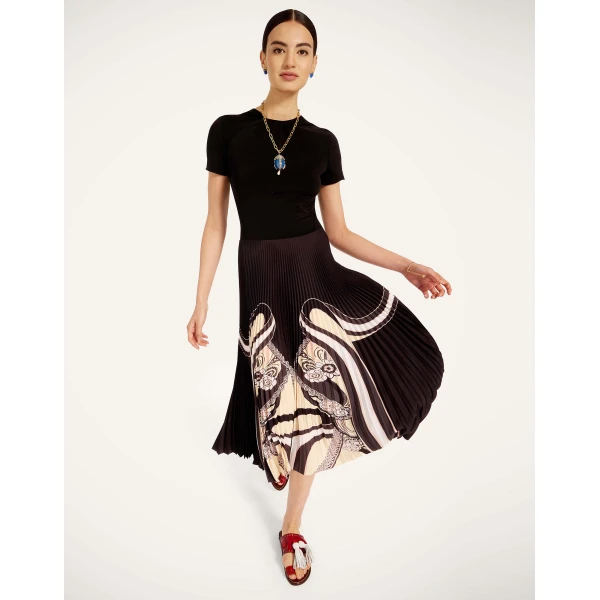 La DoubleJ Chignon Dress in Ambrosia Placée Black, view 5
