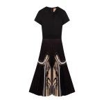 La DoubleJ Chignon Dress in Ambrosia Placée Black