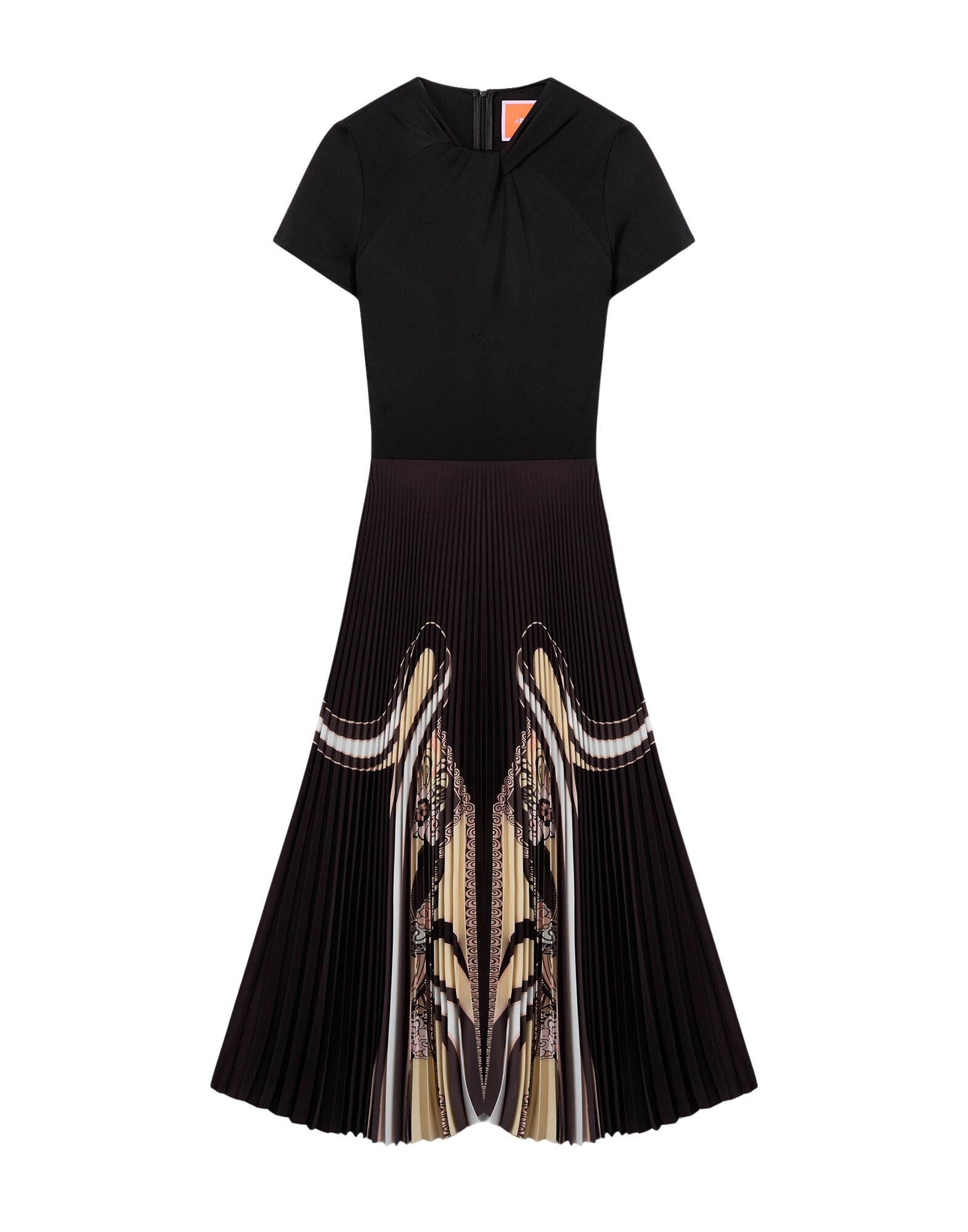 La DoubleJ Chignon Dress in Ambrosia Placée Black - Dresses - Milanese Maximalist Fashion at Luxury Shoes 
