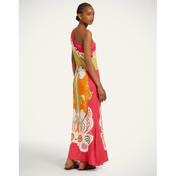 La DoubleJ Clingy Roy Dress in Ambrosia Placée Orange, view 3