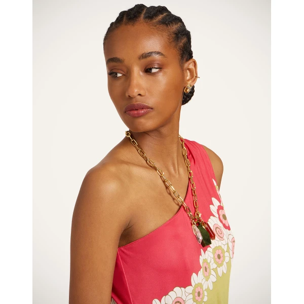 La DoubleJ Clingy Roy Dress in Ambrosia Placée Orange, view 6