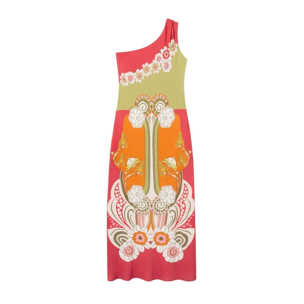 La DoubleJ Clingy Roy Dress in Ambrosia Placée Orange