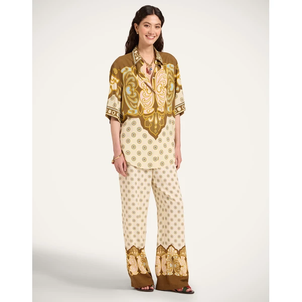 La DoubleJ Club Pants in Cocoon Placée Brown, view 2