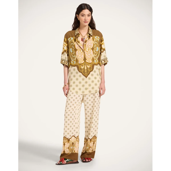 La DoubleJ Club Shirt in Cocoon Placée Brown, view 5