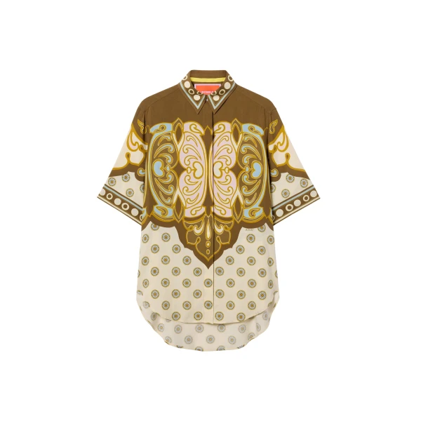La DoubleJ Club Shirt in Cocoon Placée Brown