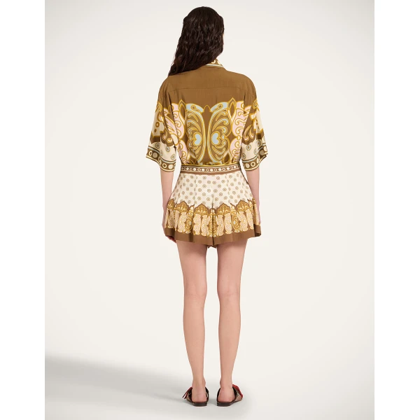 La DoubleJ Club Skort in Cocoon Placée Brown Shorts, view 3
