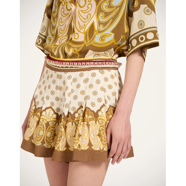 La DoubleJ Club Skort in Cocoon Placée Brown Shorts, view 5