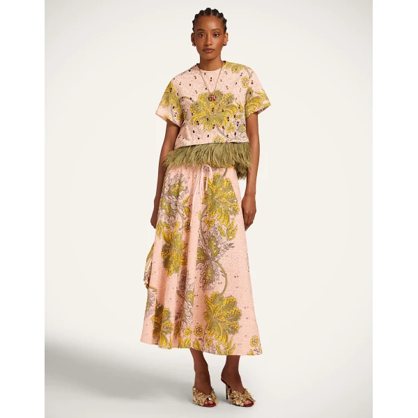 La DoubleJ Drawstring Skirt in Swathe Pink, view 2